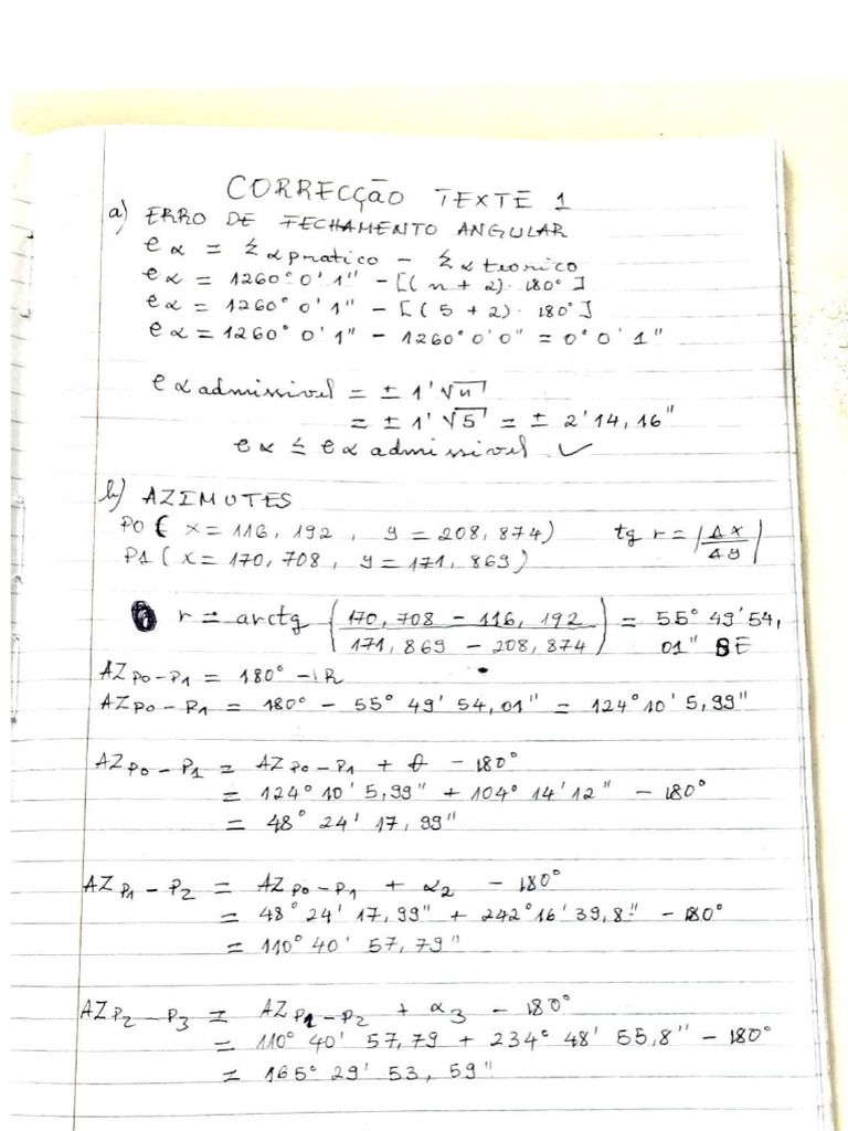Correção Teste 1 | PDF