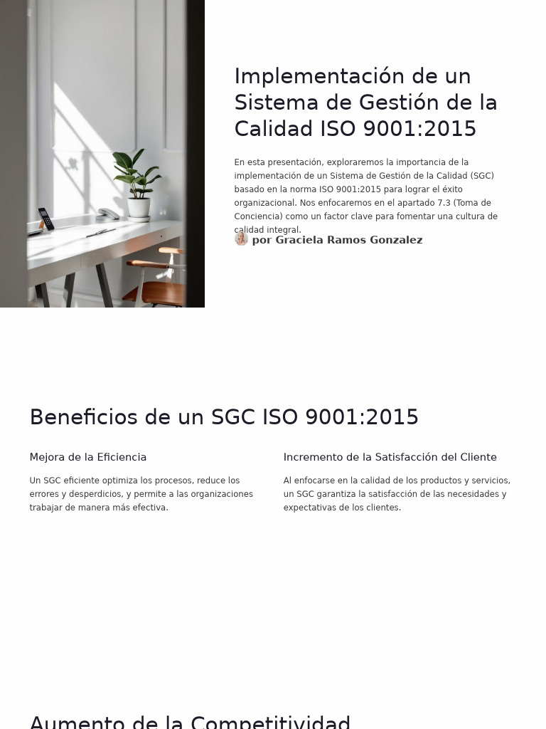 Implementacion de Un Sistema de Gestion de La Calidad ISO 90012015 ...