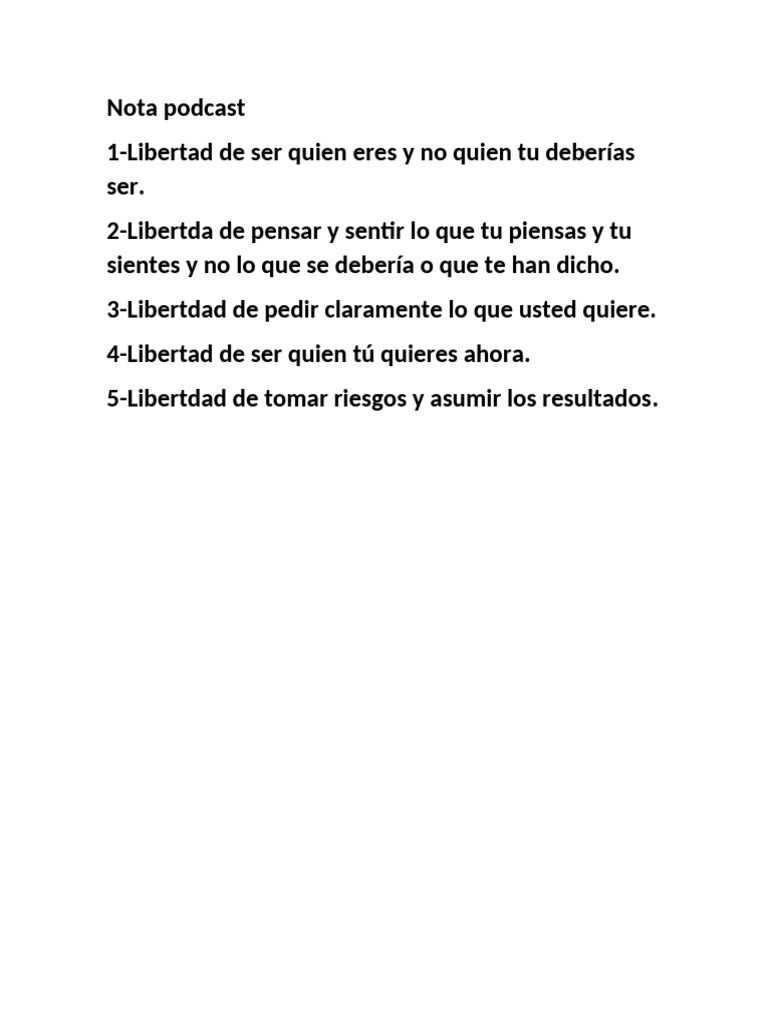 Libertad Personal y Autenticidad | PDF