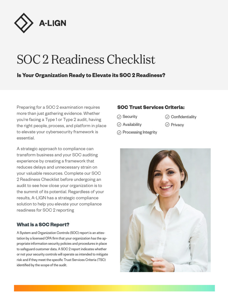 SOC 2 Readiness Checklist Guide | PDF | Information Security | Computer ...