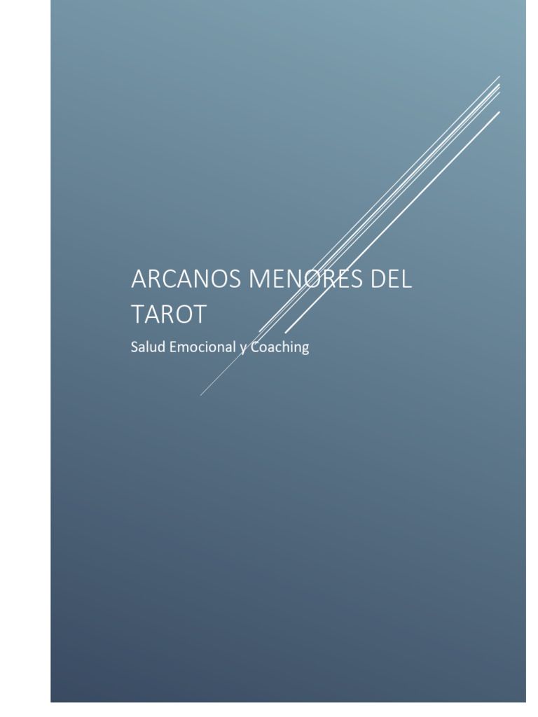 Significado de los Arcanos Menores | PDF | Tarot | Amor