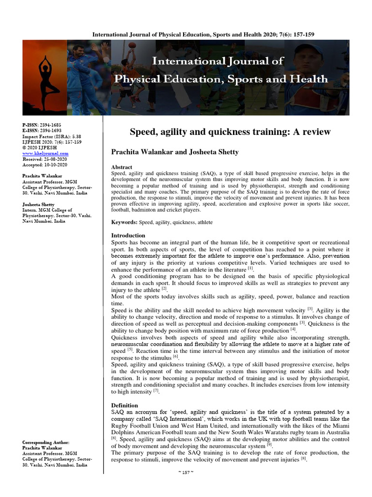 Speed Agility and Quickness Training A R | PDF | Muscle Contraction ...
