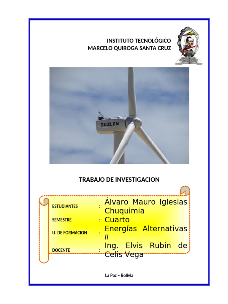 Tipos y Ventajas de Aerogeneradores | PDF | Turbina eólica | Turbina