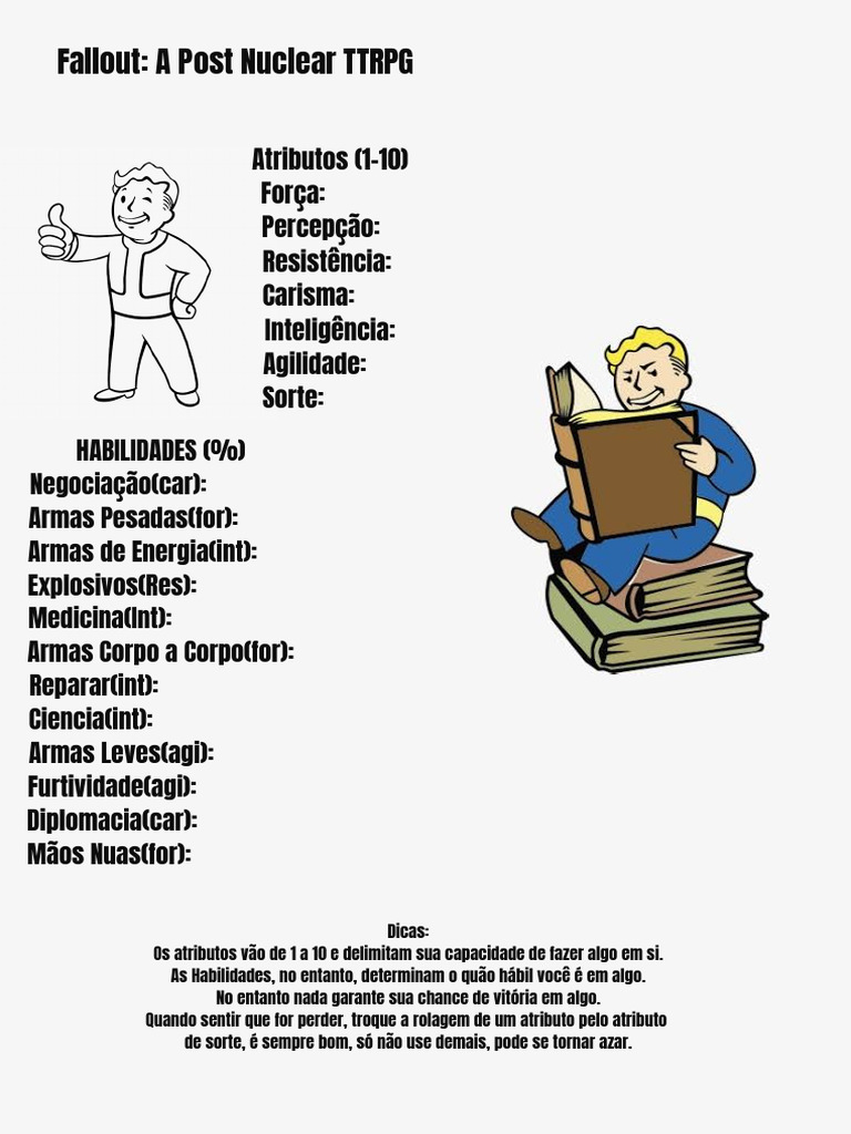 Guia de Atributos e Habilidades em Fallout | PDF