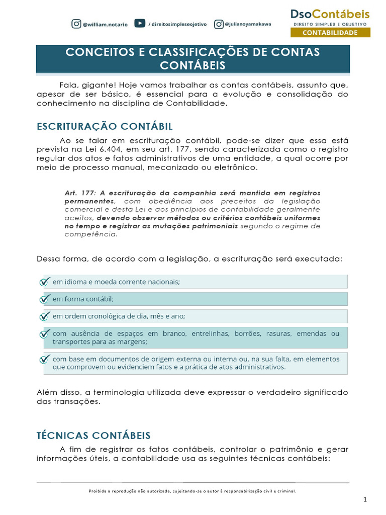 Aula+05+ +Conceitos+e+Classificações+de+Contas+Contábeis+ +Teoria | PDF ...