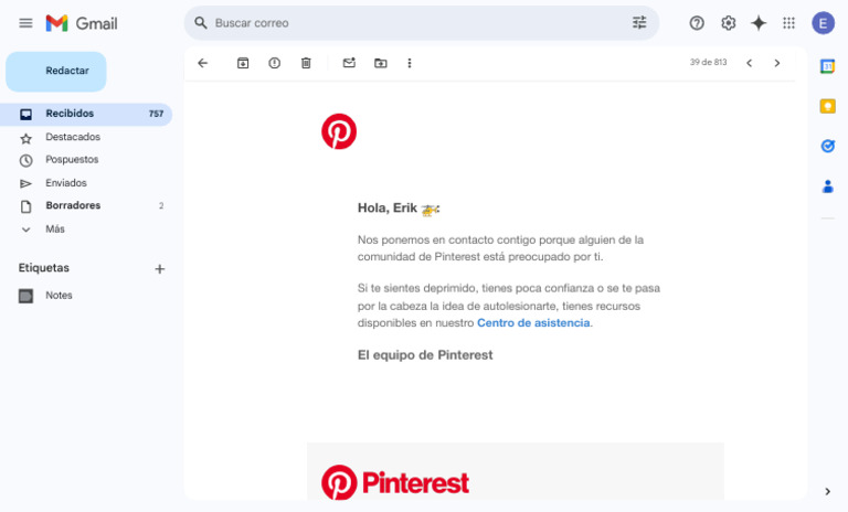 Un Mensaje de Pinterest. - Erikquinteroaragon@Gmail - Com - Gmail | PDF