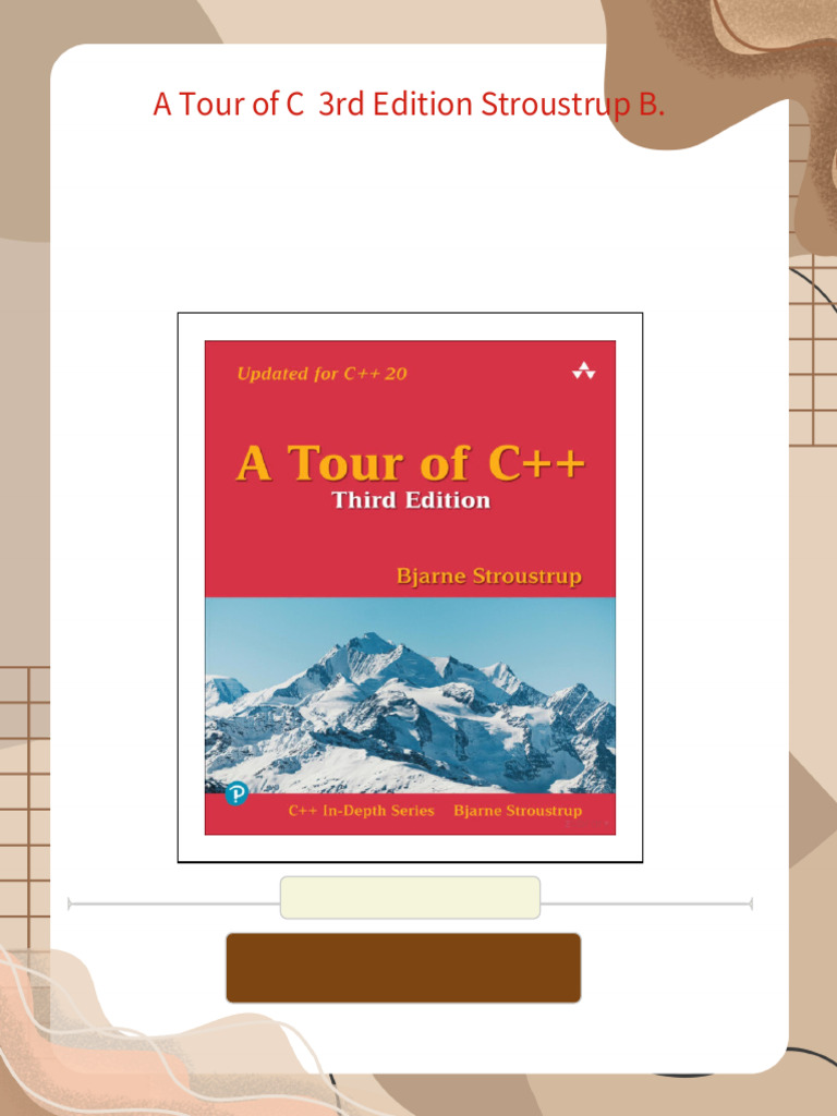 A Tour of C 3rd Edition Stroustrup B. - Download the full ebook now to ...
