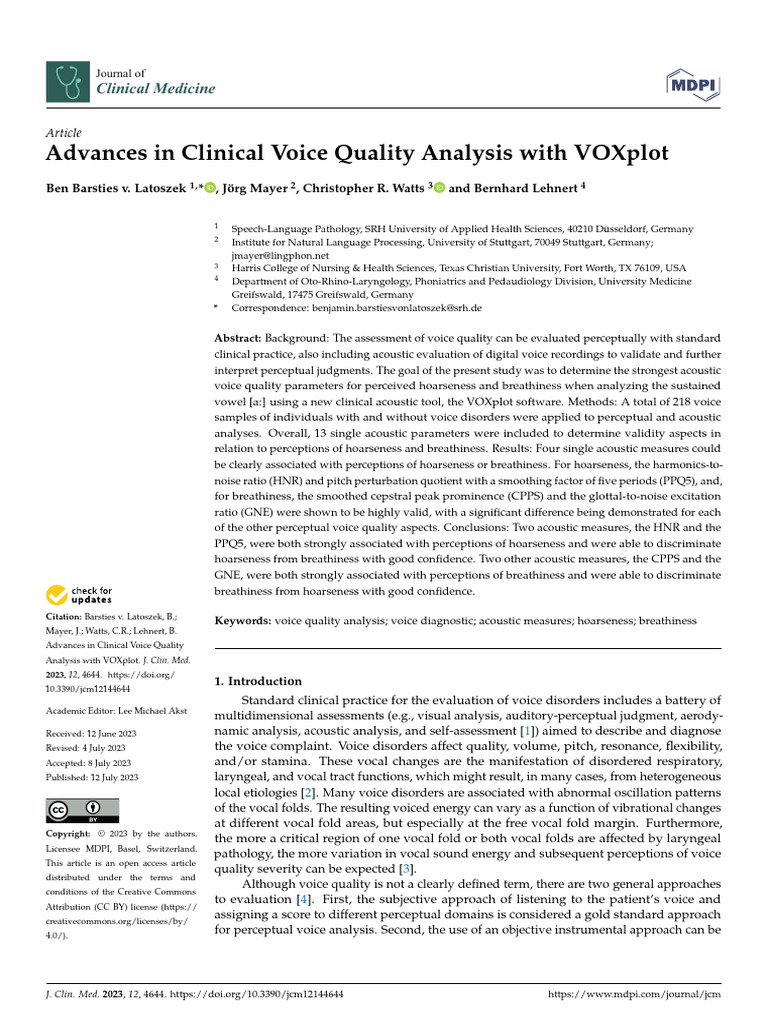 Artigo VoxPlot | PDF | Spectral Density | Human Voice