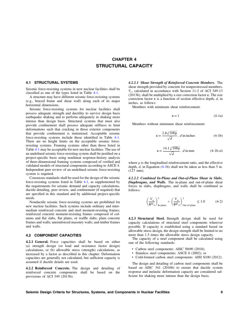 Seismic Design for Nuclear Facilities | PDF | Concrete | Strength Of ...