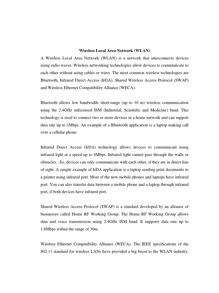Understanding Wireless Local Area Networks | PDF | Personal Computers ...