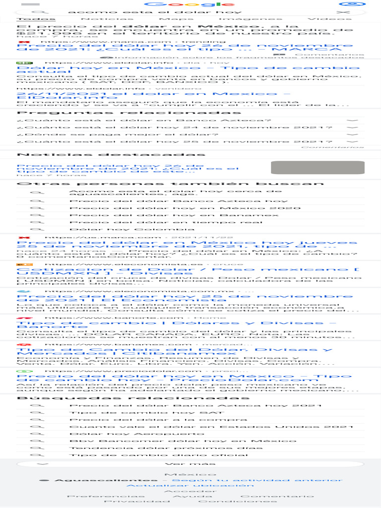 Esta El Dolar Hoy Buscar Con Google PDF Dólar de