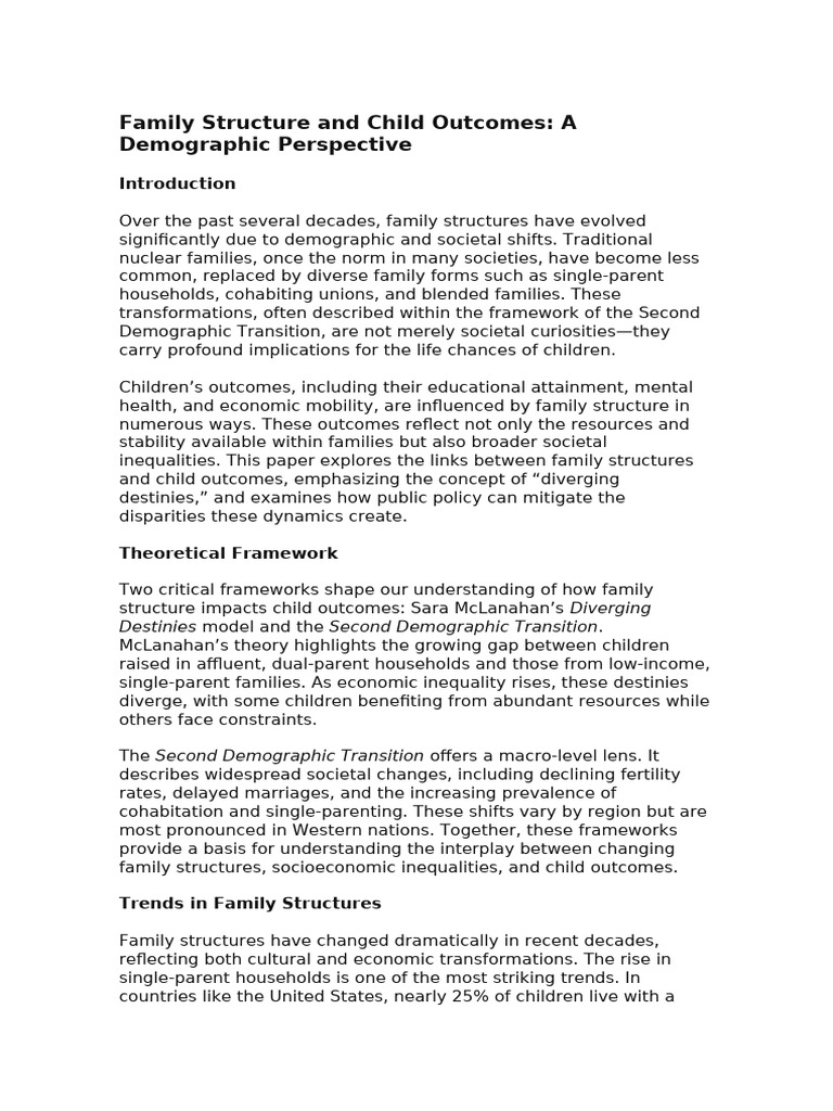 Demography Written Paper | PDF | Family | Poverty & Homelessness
