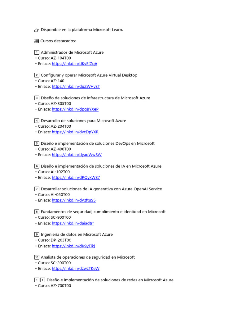 Plataforma Microsoft Learn | PDF