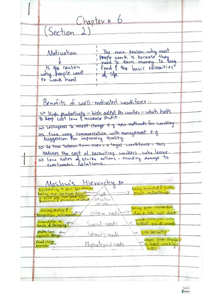 Maslow Notes by Jawad | PDF