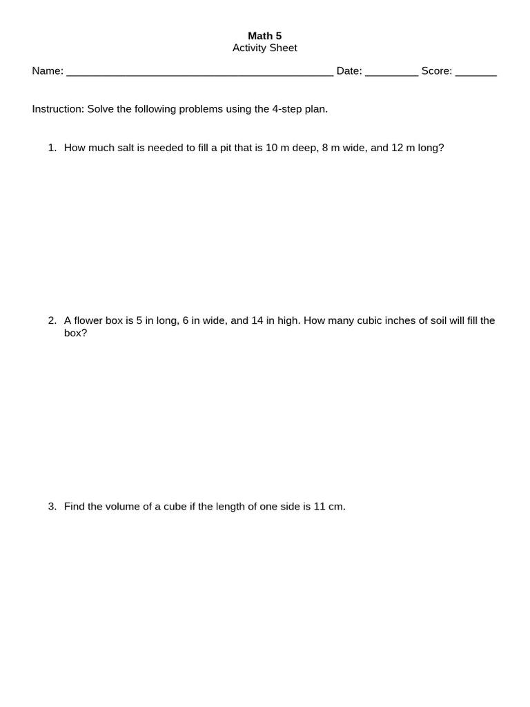 Evaluation Math 5 | PDF