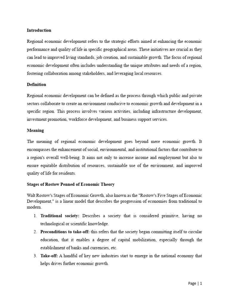 123 REGIONAL ECONOMIC DEVELOPMENT AND ORGANIZATION | PDF | Economic ...