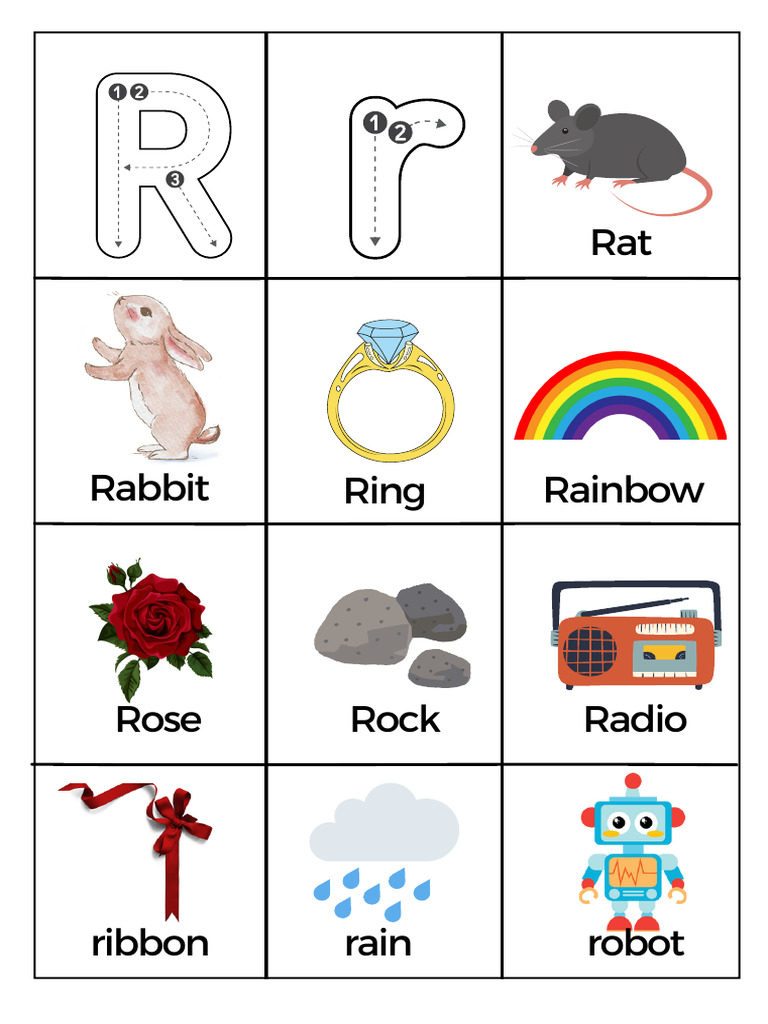 What Starts With Letter R | PDF