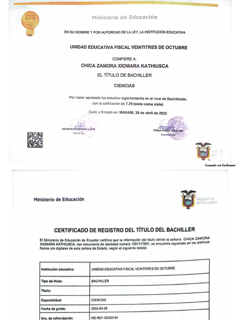 2 Título de Bachiller y Print | PDF