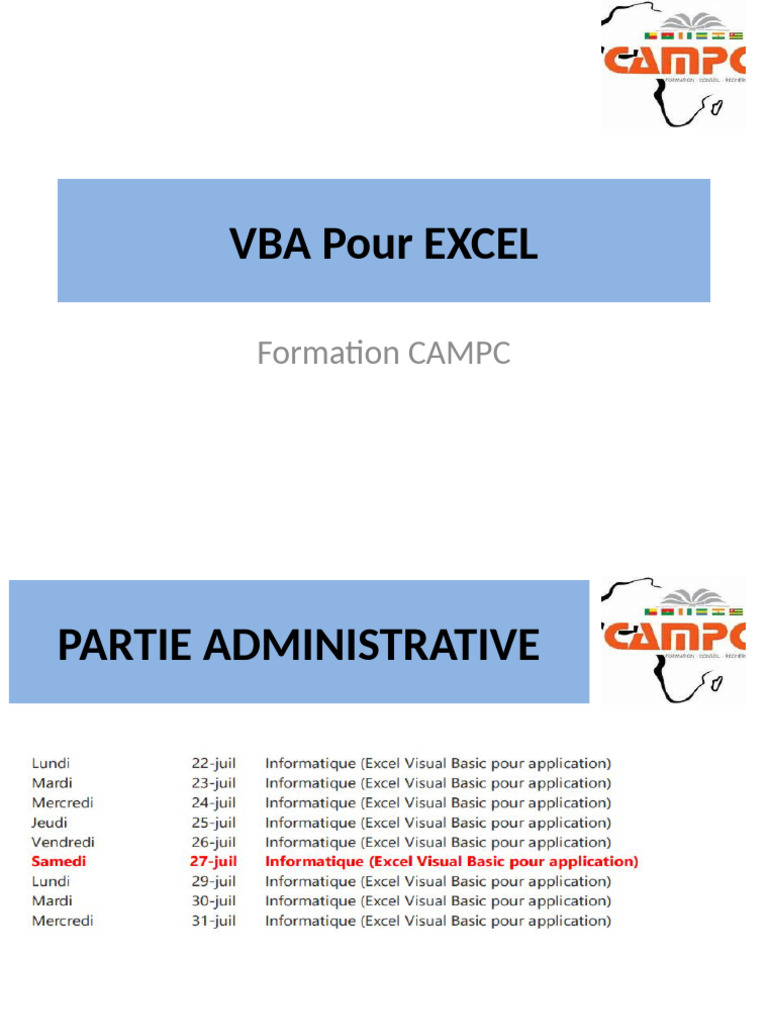 Introduction au VBA pour Excel | PDF | Microsoft Excel | Visual Basic ...