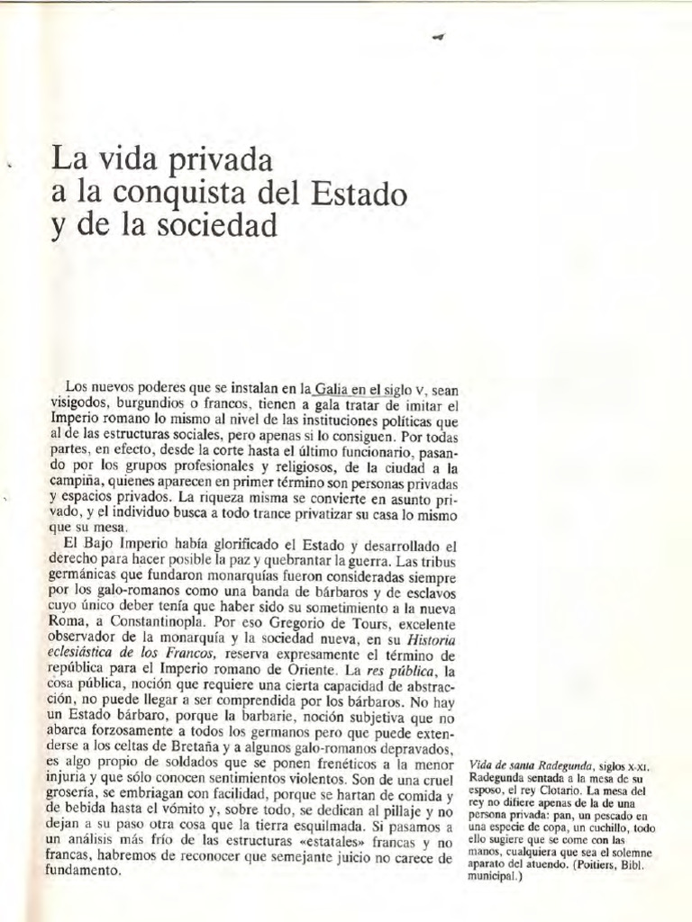 9 - ROUCHE Michel, LA VIDA PRIVADA A LA CONQUISTA D - 231024 - 175258 | PDF