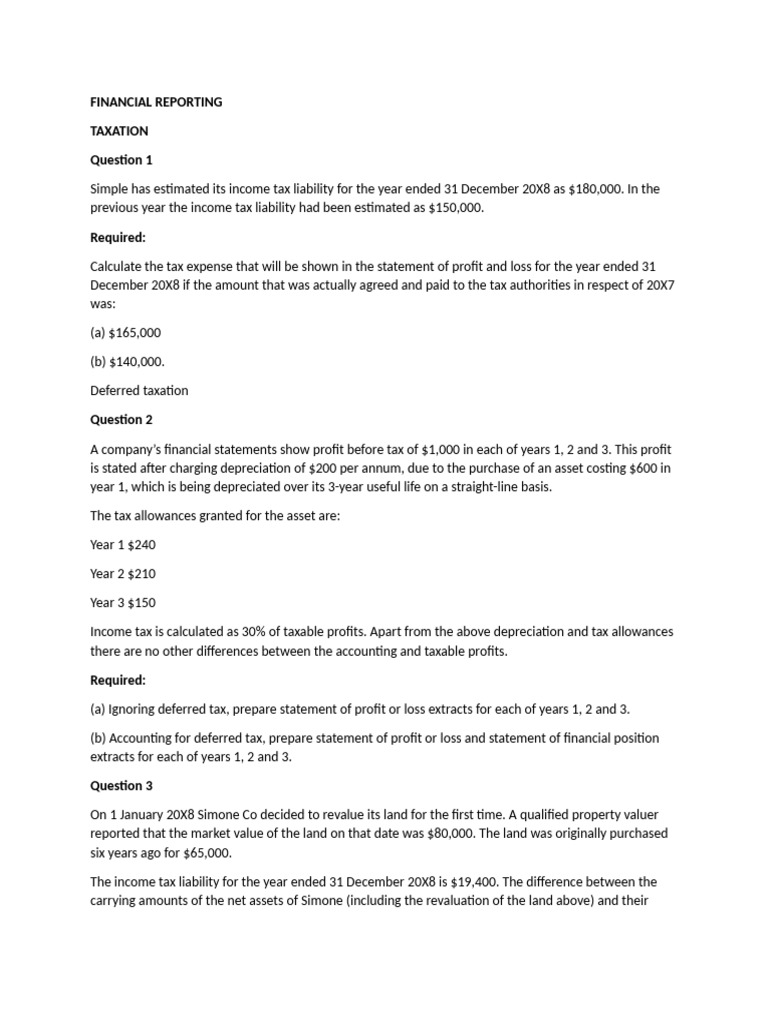 Tax Expense and Deferred Tax Analysis | PDF