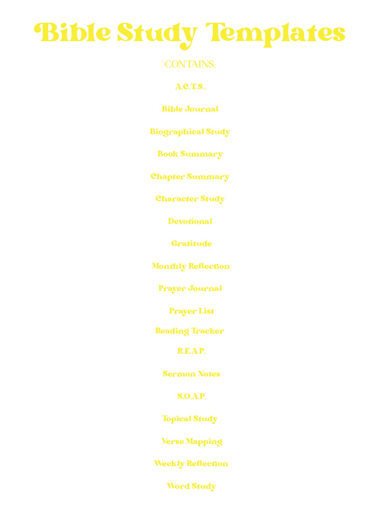 Bible Study Template Collection | PDF | Religious Texts | Bible