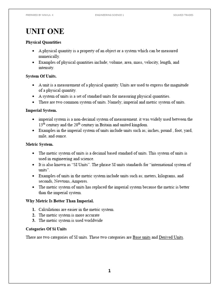 Understanding Physical Quantities and Units | PDF | International ...