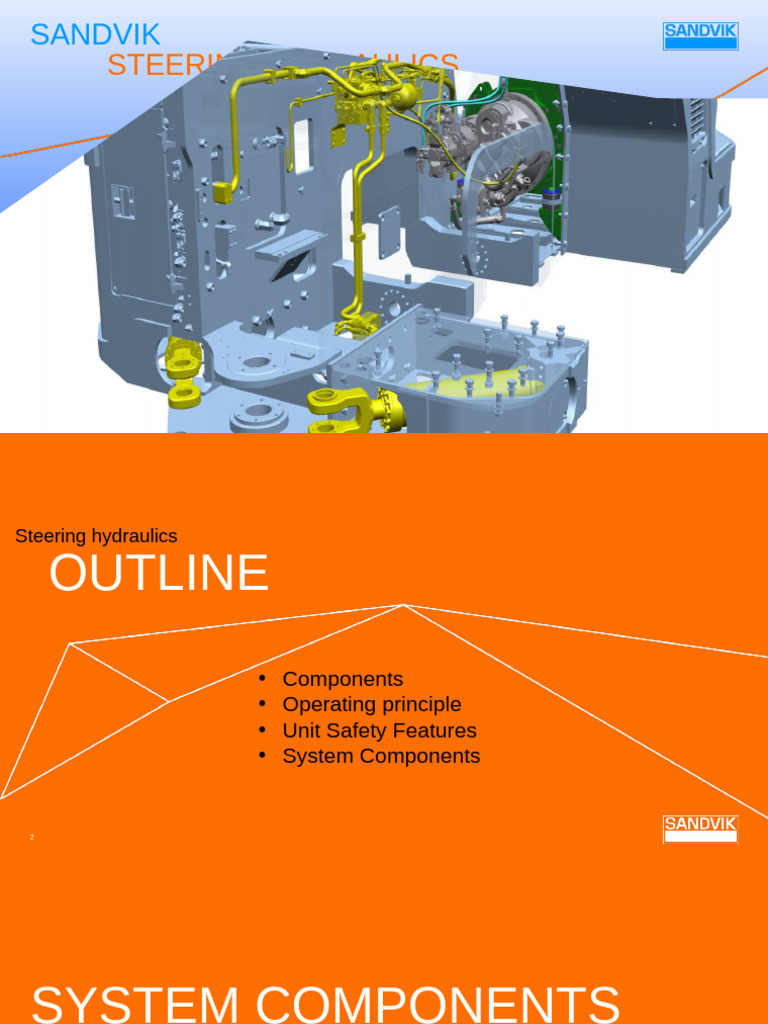Sandvik LH410 Steering Hydraulics Manual | PDF | Pump | Valve