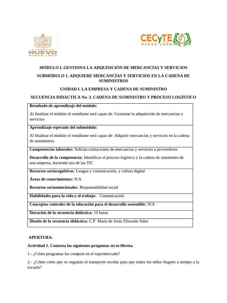 Gestión de la Cadena de Suministro | PDF | Logística | Cadena de suministro