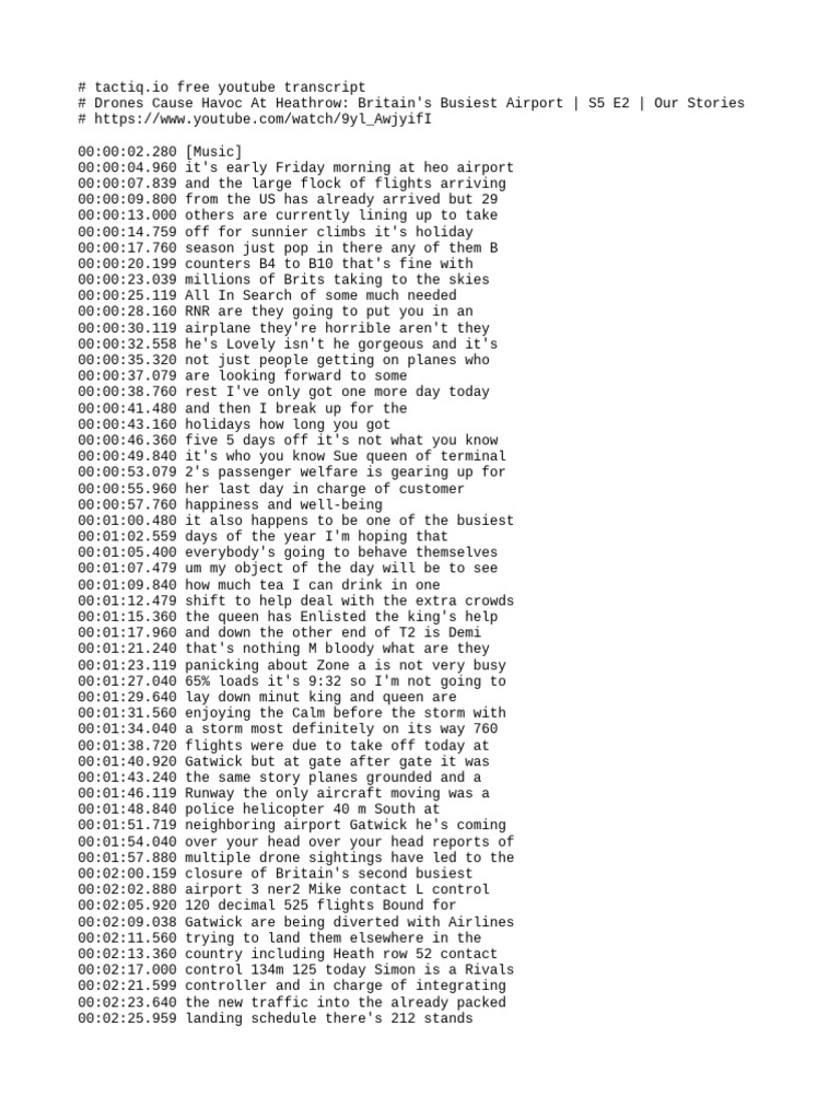 Tactiq Free Transcript 9yl - AwjyifI | PDF | Airport