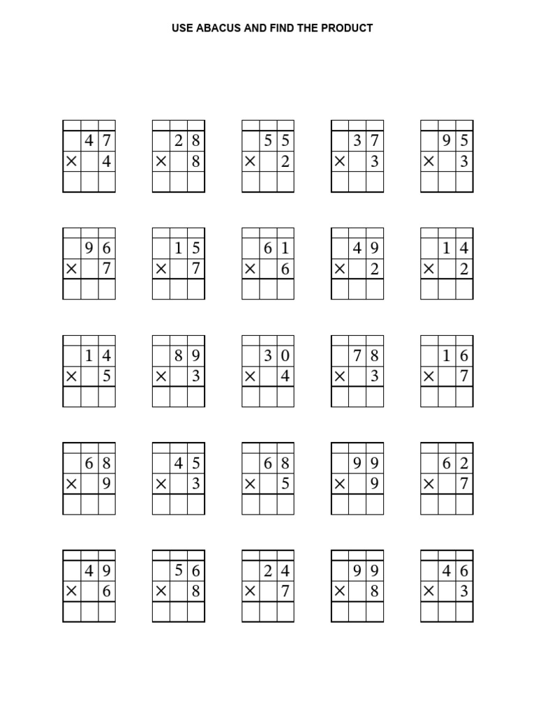 Multiplication With Grid | PDF