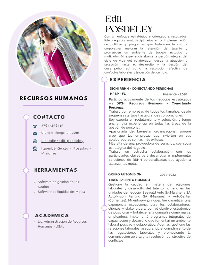CV Posdeley Edit - RRHH Exp Docente | PDF | Gestión de recursos humanos ...