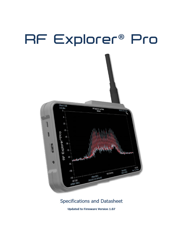 RF Explorer Pro Specs 35c5 | PDF | Telecommunications | Computing