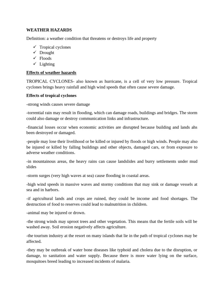 Understanding Weather Hazards and Impacts | PDF | Sedimentary Rock ...