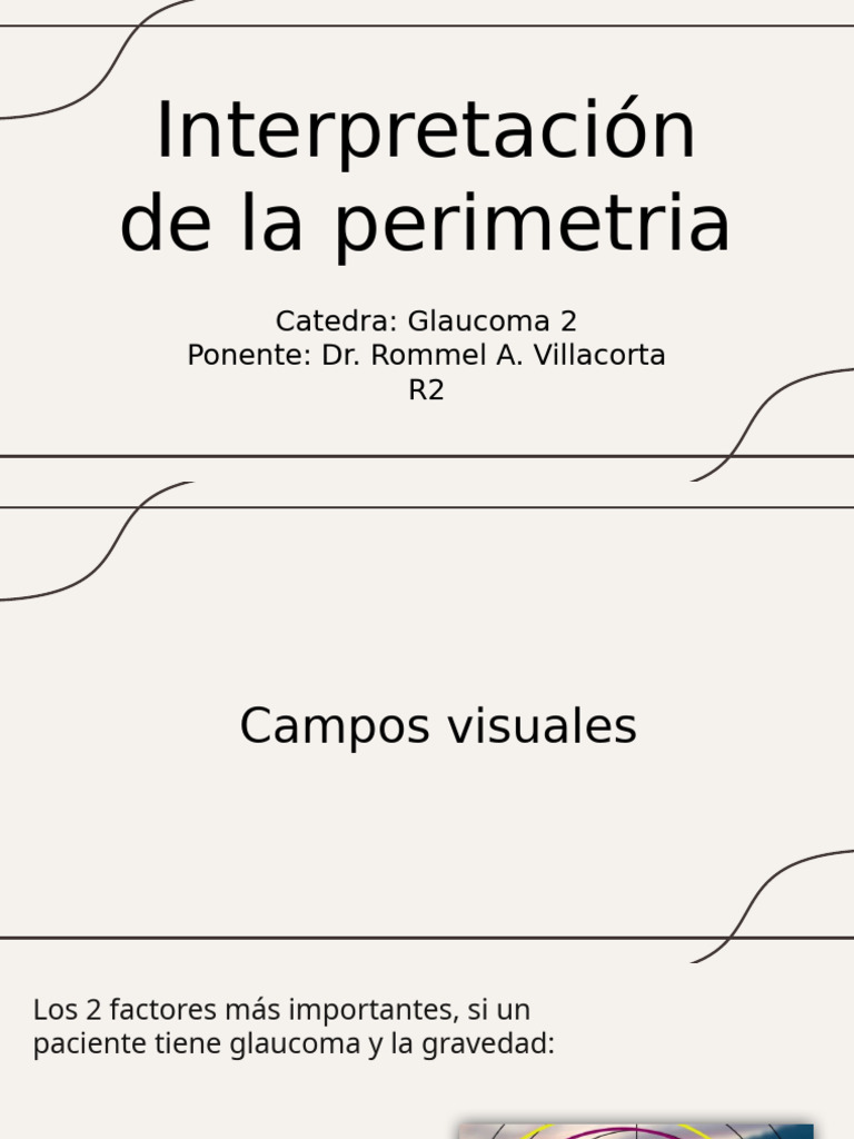 Interpretación de Perimetría en Glaucoma | PDF | Glaucoma | Percepción ...