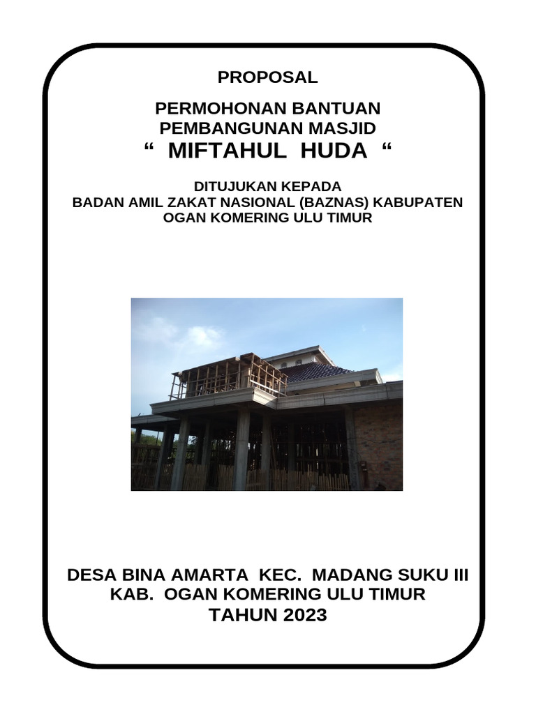 Proposal Pembangunan Masjid | PDF