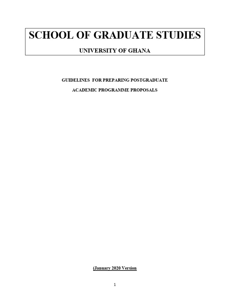 Postgraduate Programme Proposal Guidelines | PDF | Thesis | Doctor Of ...
