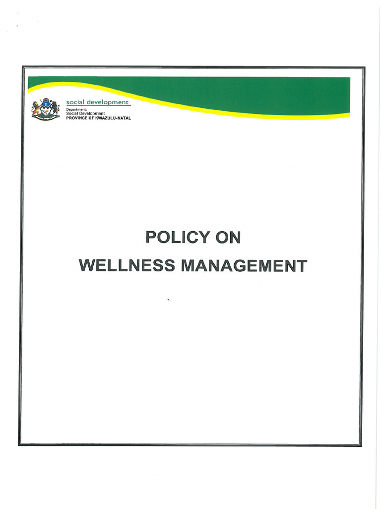 Policy On Wellness | PDF