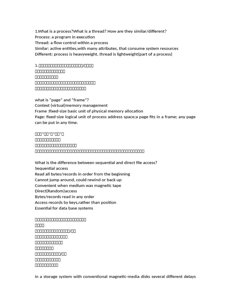 Understanding Processes and Threads in OS | PDF | Process (Computing ...