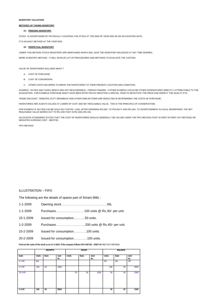 Inventories Valuation Methods | PDF | Cost Of Goods Sold | Inventory