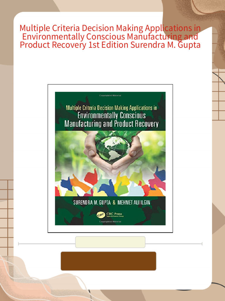 Multiple Criteria Decision Making Applications in Environmentally ...