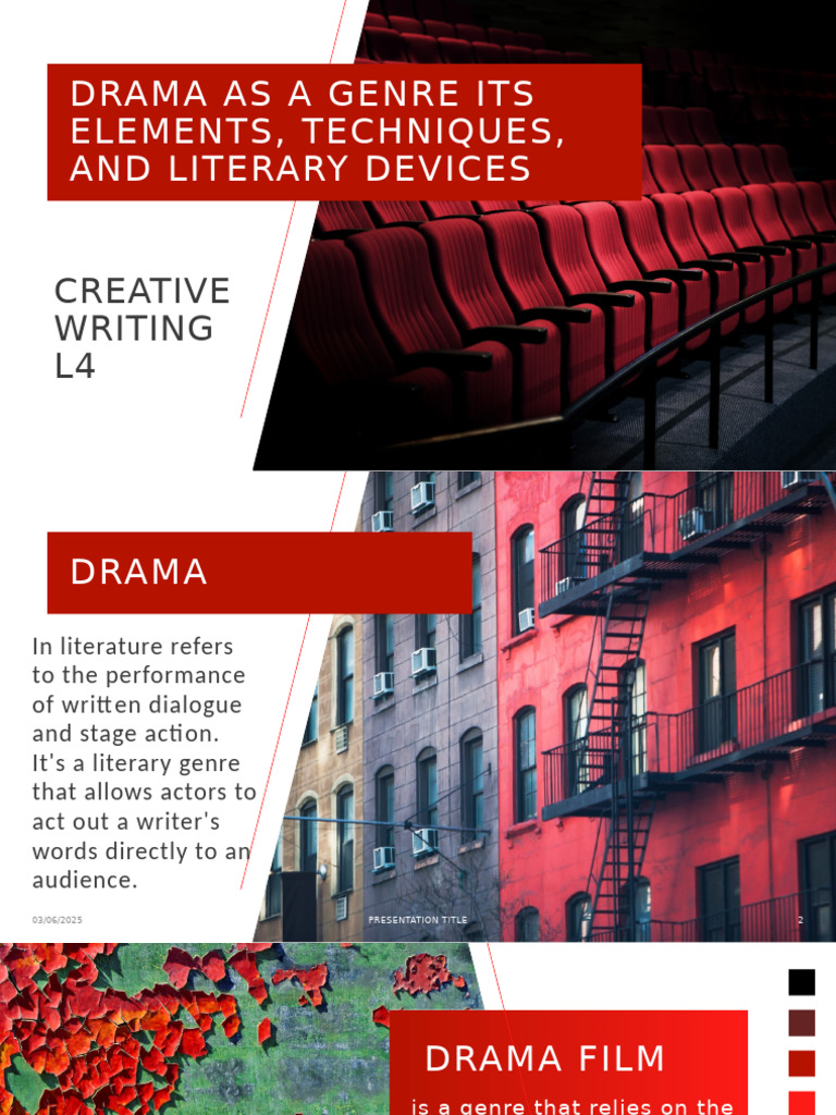 Creative Q2 Drama As A Genre Its Elements Techniques | PDF | Plot ...