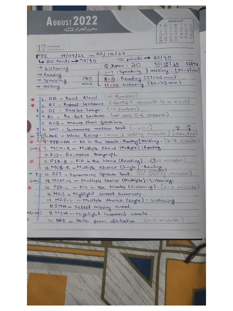 PTE Rohit Notes-2 | PDF