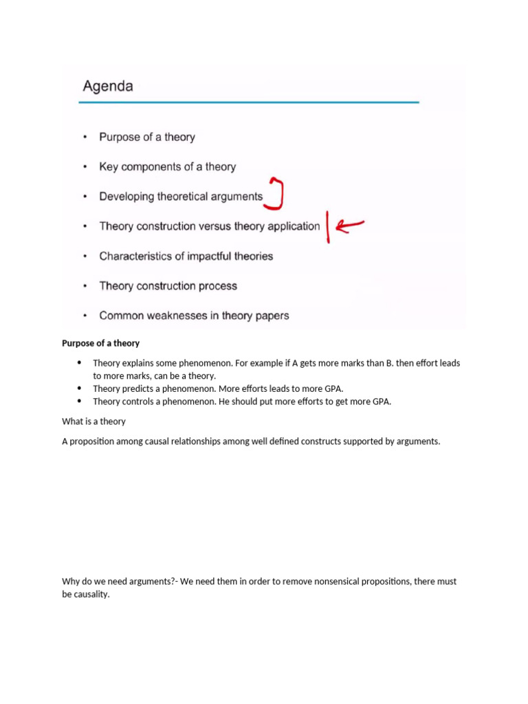 Purpose of A Theory | PDF