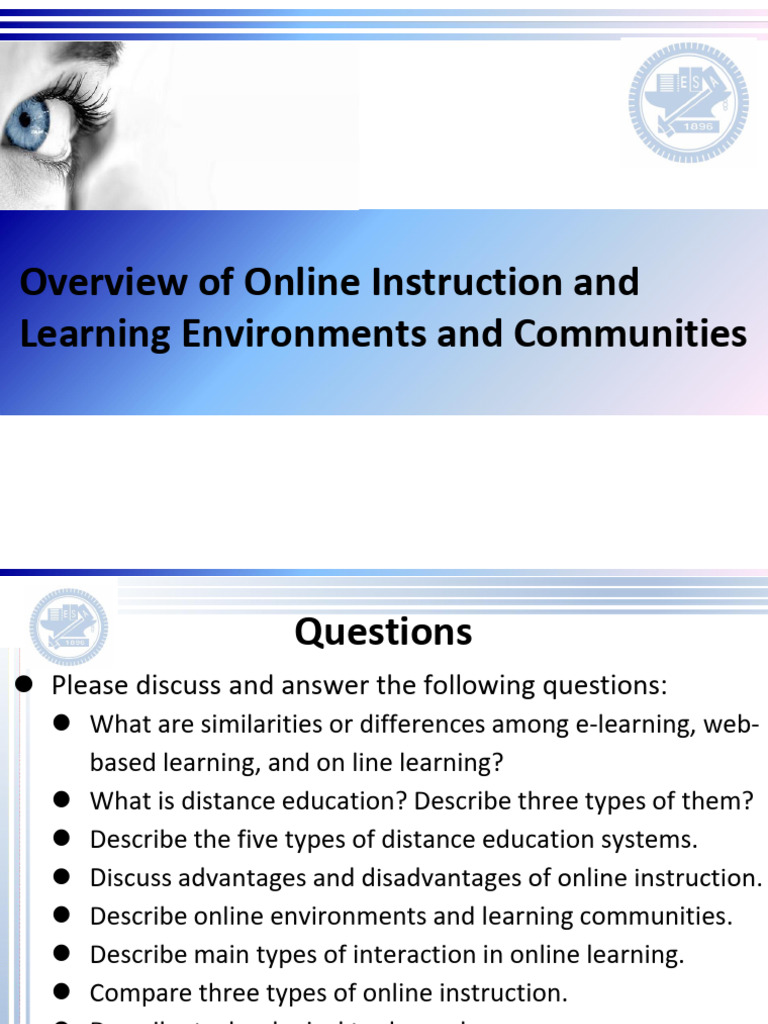Online Instruction and Learning Communities | PDF | Educational ...