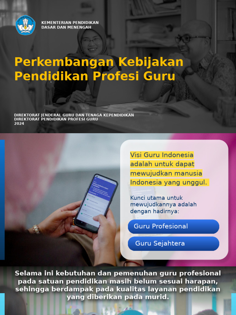 Kebijakan Pendidikan Profesi Guru 2024 | PDF