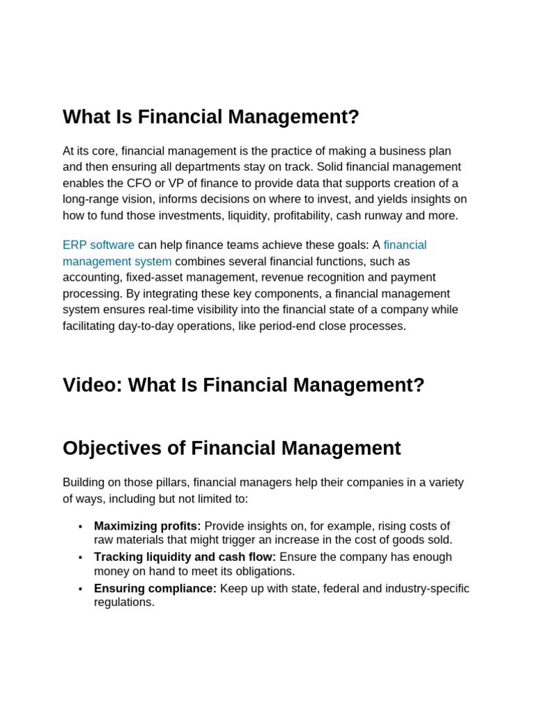 Understanding Financial Management Basics | PDF | Financial Economics ...
