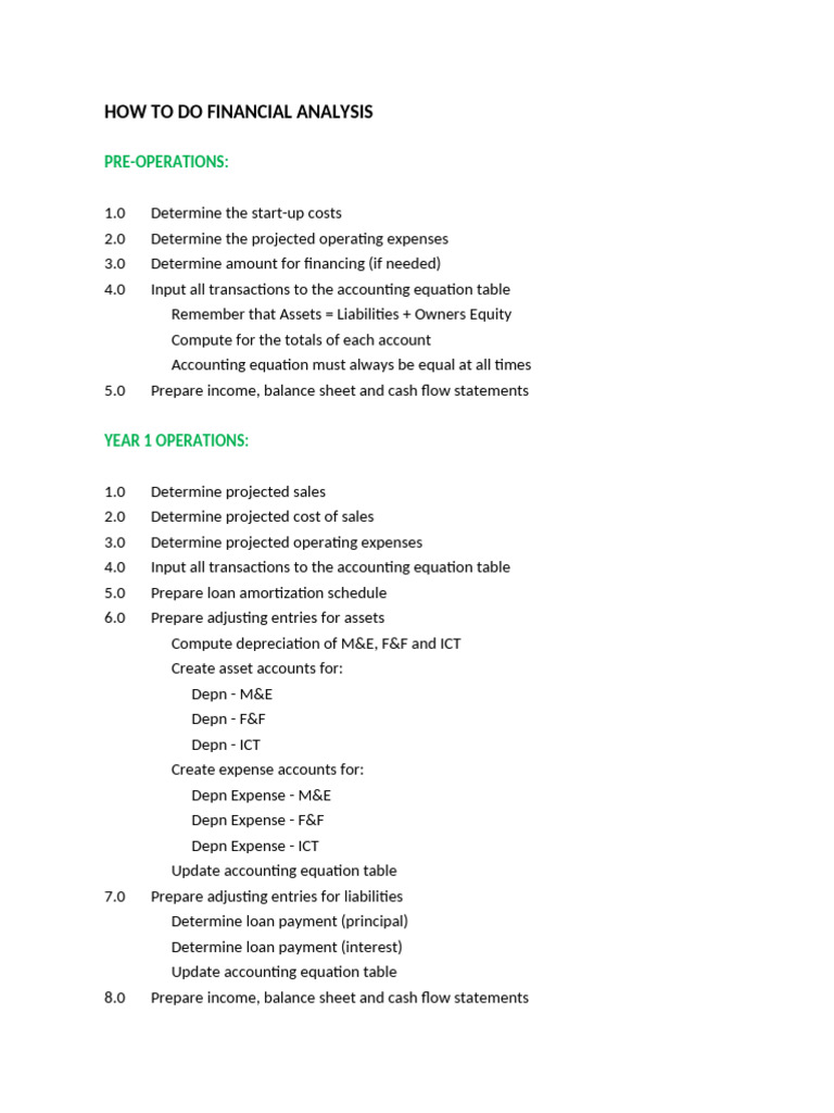 Financial Analysis Guide for Startups | PDF | Expense | Balance Sheet