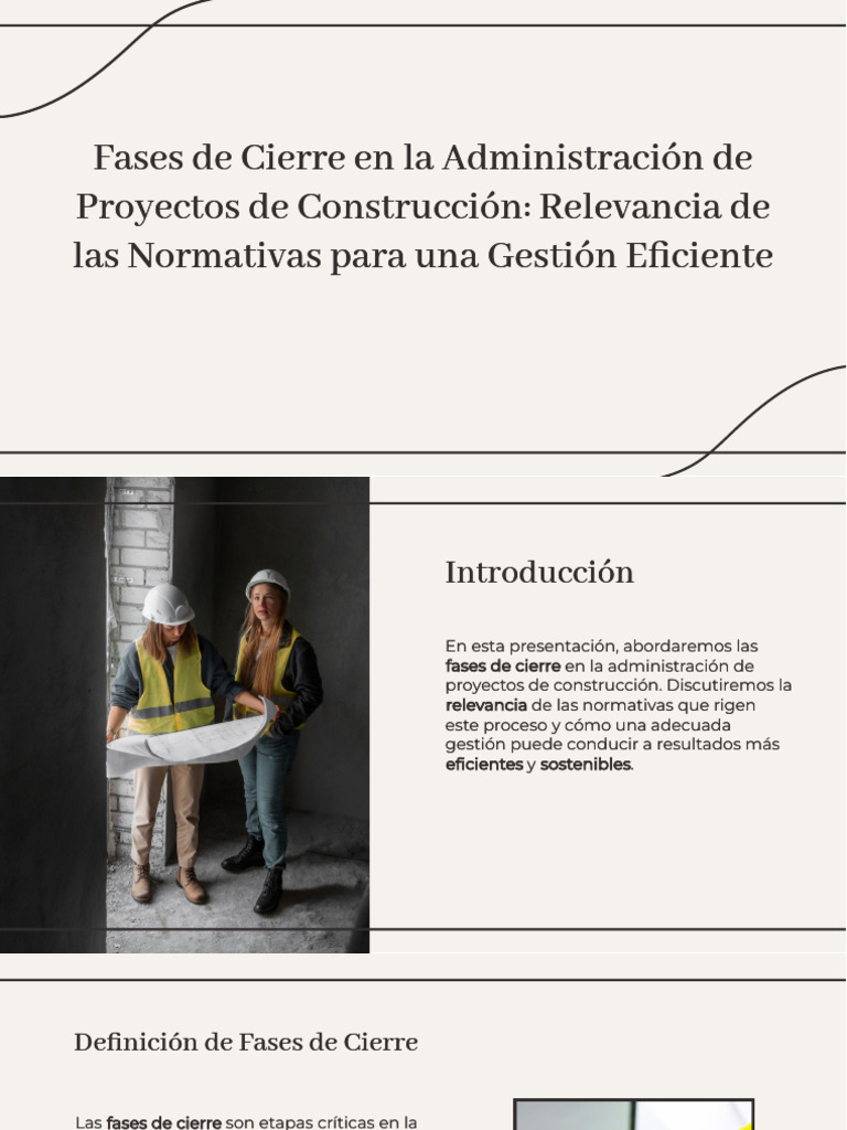Fases de Cierre en Proyectos de Construcción | PDF | Gestión de ...