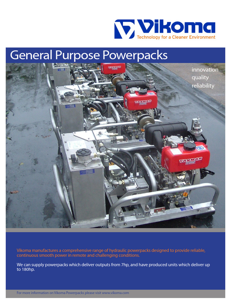 Reliable Hydraulic Powerpacks by Vikoma | PDF | Engines | Diesel Engine